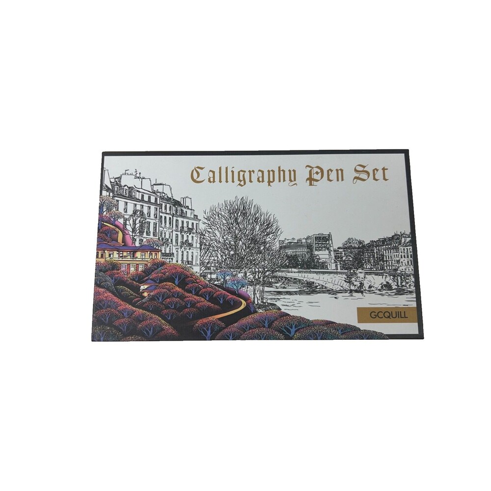 GCQUILL Calligraphy Pen Set 7pc Beginner Fountain Pens Nibs Ink NEW